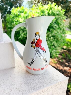 Vintage Johnnie Walker Red Label Pitcher Wade England Staffordshire Barware Jug